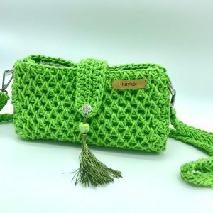 Bolso de crochet verde