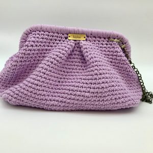 Bolso de crochet lila